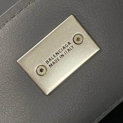 RODEO SMALL BAG 29 IN GREY SMOOTH CALFSKIN SILVER HARDWARE