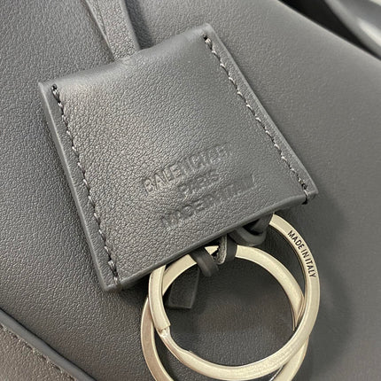 RODEO SMALL BAG 29 IN GREY SMOOTH CALFSKIN SILVER HARDWARE