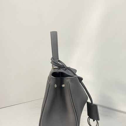 RODEO MINI BAG 22 IN GREY SMOOTH CALFSKIN SILVER HARDWARE