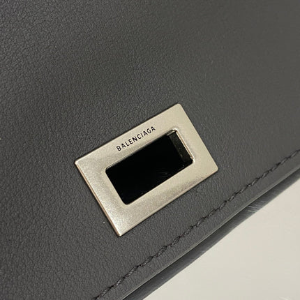 RODEO MINI BAG 22 IN GREY SMOOTH CALFSKIN SILVER HARDWARE