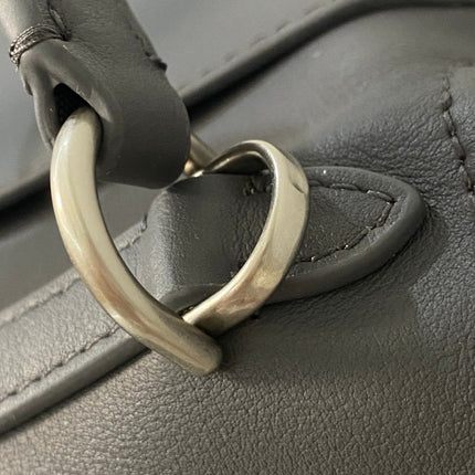 RODEO MINI BAG 22 IN GREY SMOOTH CALFSKIN SILVER HARDWARE