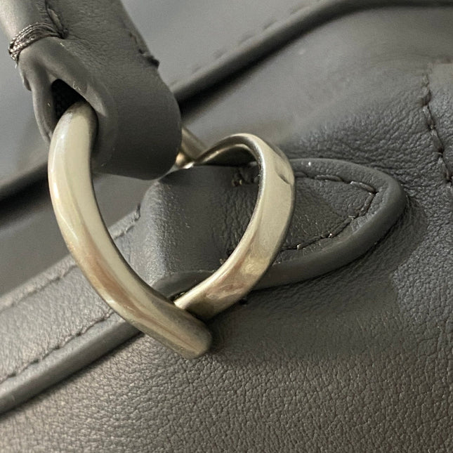 RODEO MINI BAG 22 IN GREY SMOOTH CALFSKIN SILVER HARDWARE