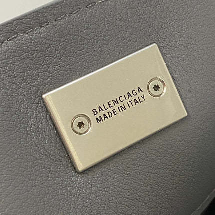 RODEO MINI BAG 22 IN GREY SMOOTH CALFSKIN SILVER HARDWARE