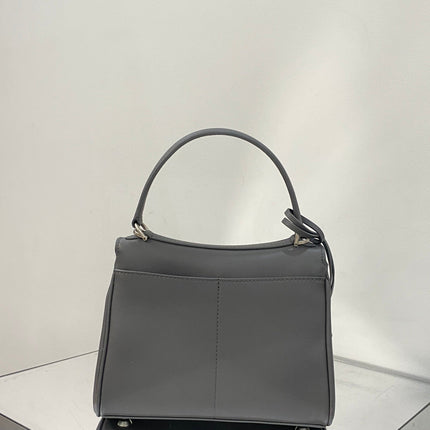 RODEO MINI BAG 22 IN GREY SMOOTH CALFSKIN SILVER HARDWARE