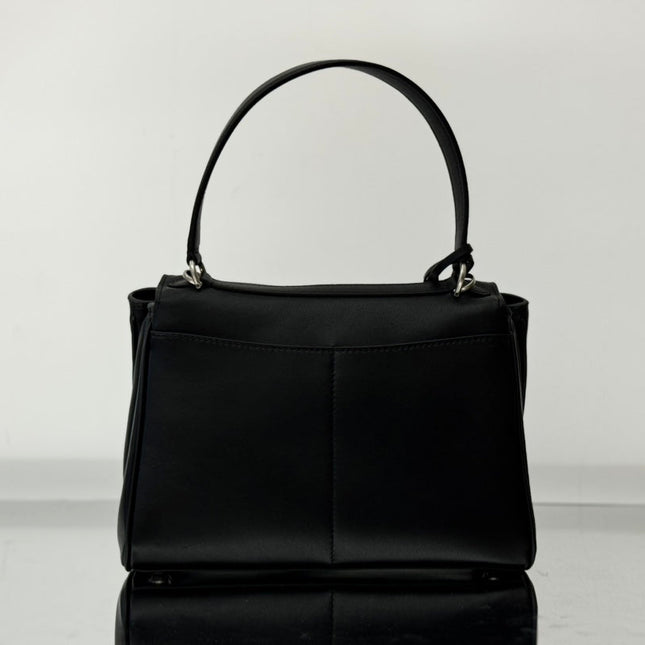 RODEO MINI BAG 22 IN BLACK SMOOTH CALFSKIN SILVER HARDWARE