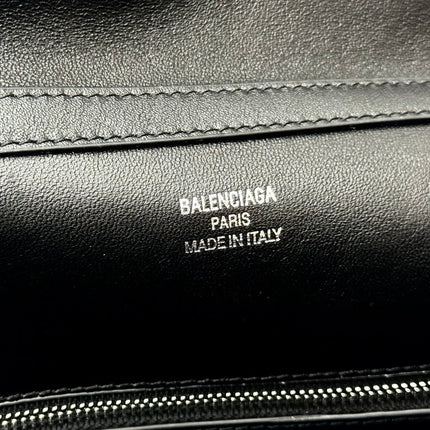 RODEO LARGE BAG 40 IN BLACK SMOOTH CALFSKIN SILVER HARDWARE