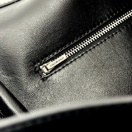 RODEO LARGE BAG 40 IN BLACK SMOOTH CALFSKIN SILVER HARDWARE