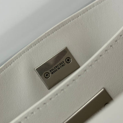 RODEO MINI BAG 22 IN WHITE SMOOTH CALFSKIN SILVER HARDWARE