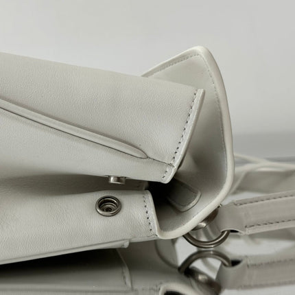 RODEO MINI BAG 22 IN WHITE SMOOTH CALFSKIN SILVER HARDWARE