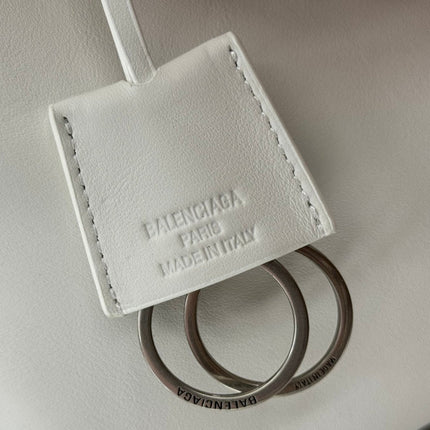 RODEO MINI BAG 22 IN WHITE SMOOTH CALFSKIN SILVER HARDWARE