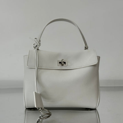 RODEO MINI BAG 22 IN WHITE SMOOTH CALFSKIN SILVER HARDWARE