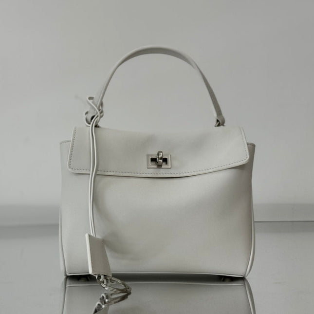RODEO MINI BAG 22 IN WHITE SMOOTH CALFSKIN SILVER HARDWARE