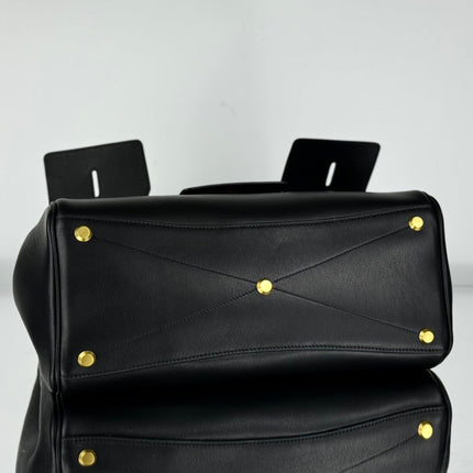 BEL AIR CARRY ALL BAG 29 IN BLACK NAPPA LAMBSKIN GOLD HARDWARE