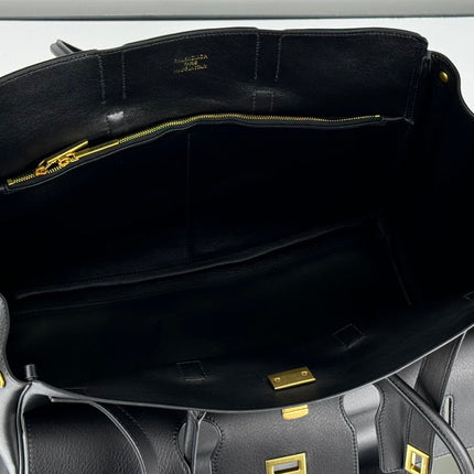 BEL AIR CARRY ALL BAG 29 IN BLACK NAPPA LAMBSKIN GOLD HARDWARE