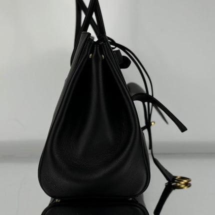 BEL AIR CARRY ALL BAG 29 IN BLACK NAPPA LAMBSKIN GOLD HARDWARE