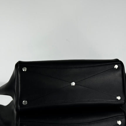 BEL AIR CARRY ALL BAG 37 IN BLACK NAPPA LAMBSKIN SILVER HARDWARE