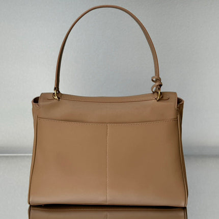 RODEO MEDIUM BAG 35 IN CAMEL BEIGE SMOOTH CALFSKIN GOLD HARDWARE