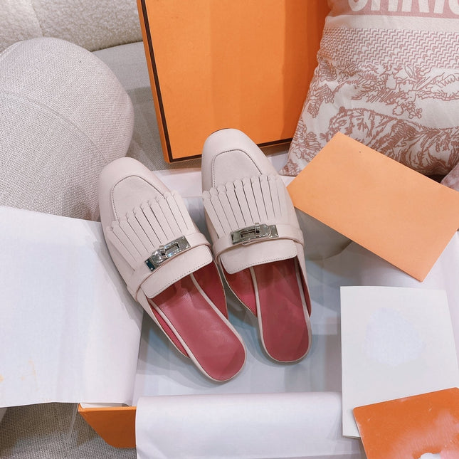 0Z Mule Fringed Light Pink