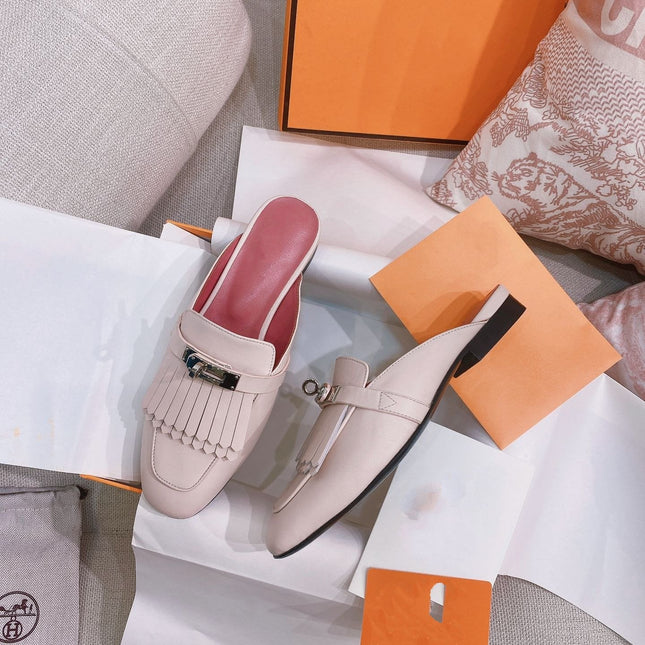 0Z Mule Fringed Light Pink