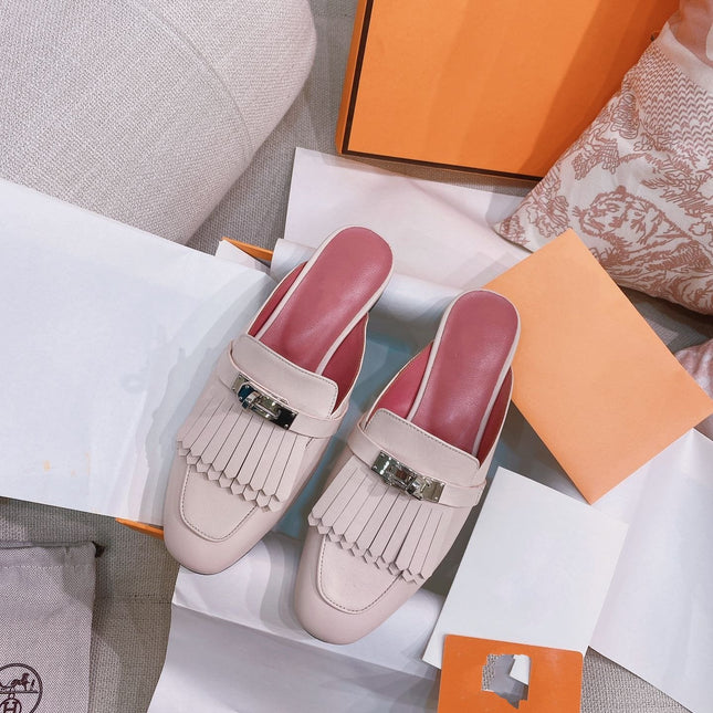 0Z Mule Fringed Light Pink