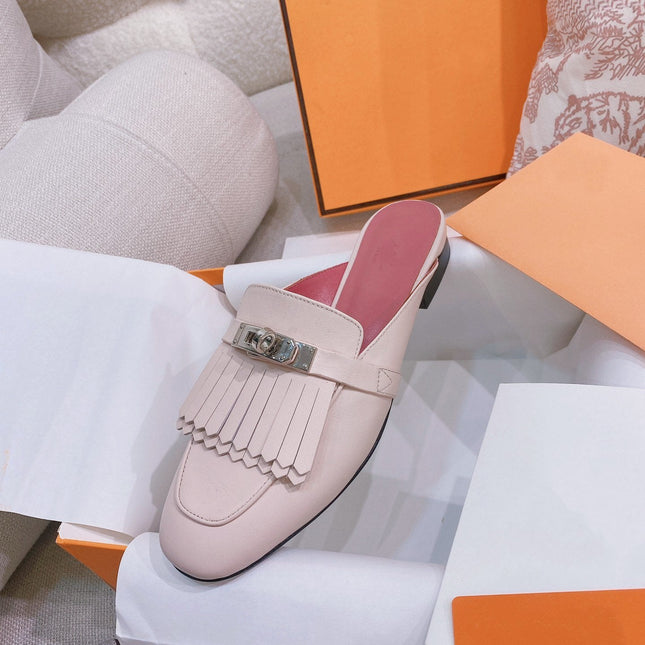 0Z Mule Fringed Light Pink