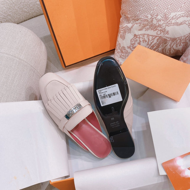 0Z Mule Fringed Light Pink