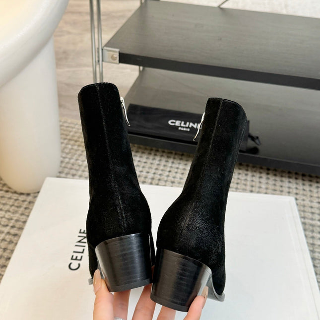 ANKLE BOOTS 45 MM IN BLACK SUEDE