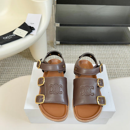 MINO SANDAL IN CHOCOLATE BROWN CALFSKIN