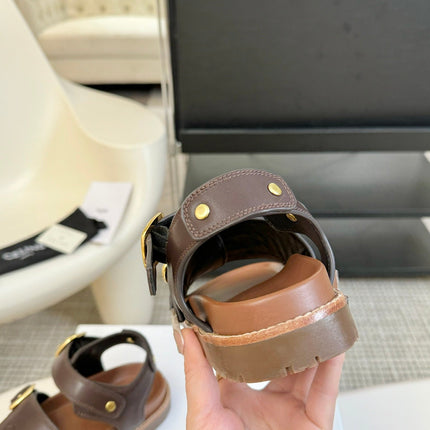 MINO SANDAL IN CHOCOLATE BROWN CALFSKIN