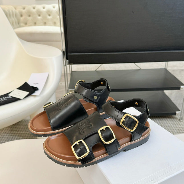 MINO SANDAL IN BLACK CALFSKIN