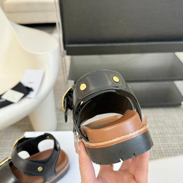 MINO SANDAL IN BLACK CALFSKIN