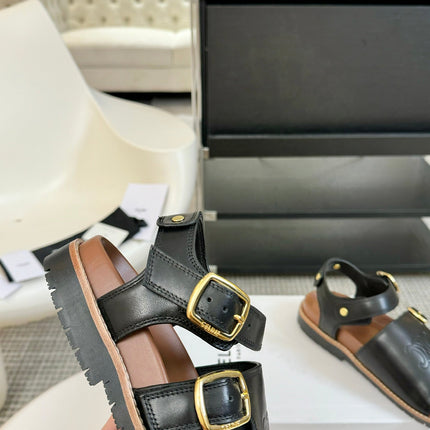 MINO SANDAL IN BLACK CALFSKIN