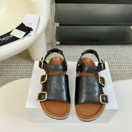 MINO SANDAL IN BLACK CALFSKIN