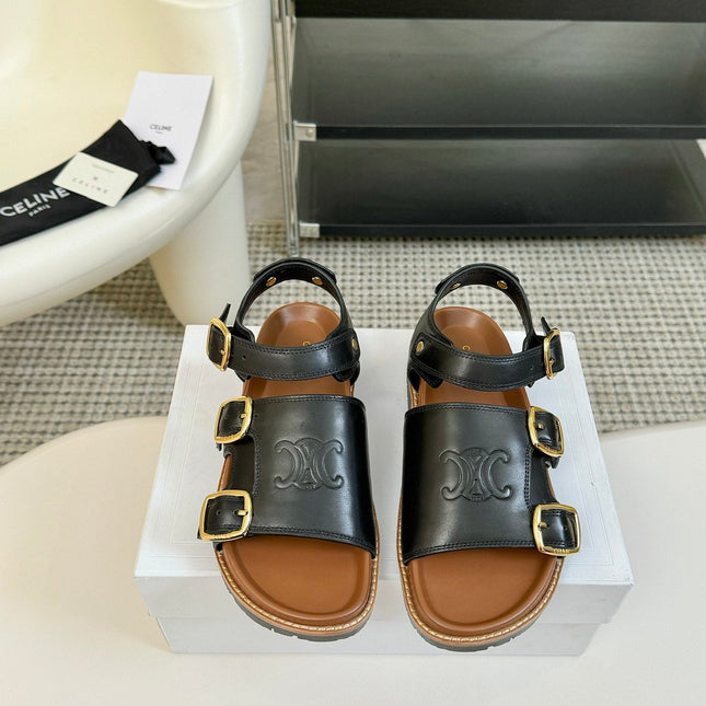 MINO SANDAL IN BLACK CALFSKIN