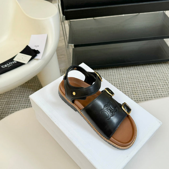 MINO SANDAL IN BLACK CALFSKIN