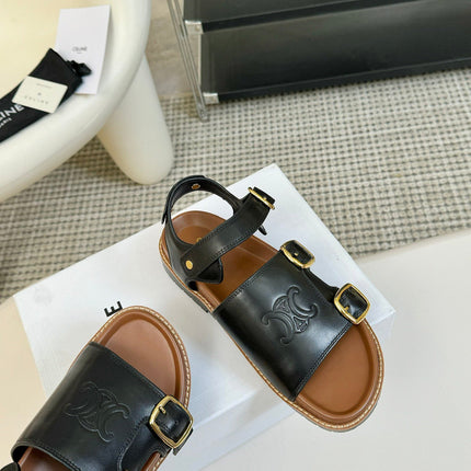 MINO SANDAL IN BLACK CALFSKIN