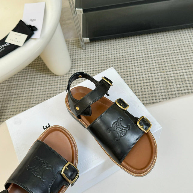 MINO SANDAL IN BLACK CALFSKIN