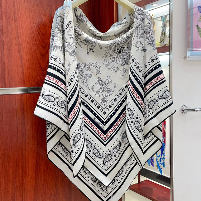 TATOUAGES MARINS BANDANA SHAWL 135 CM COLORFUL 385442