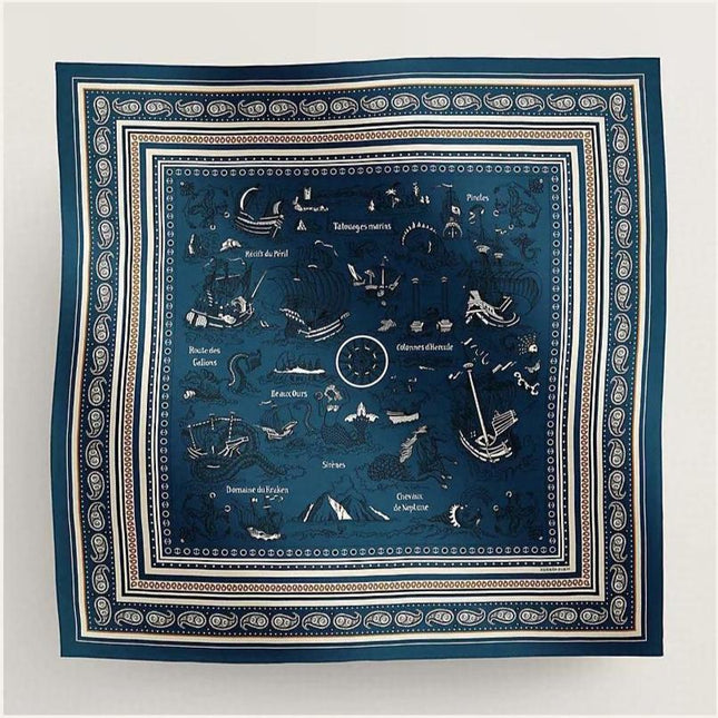 TATOUAGES MARINS BANDANA SHAWL 135 CM COLORFUL 385443