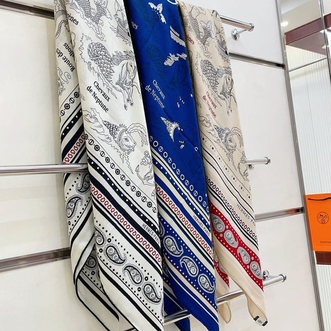 TATOUAGES MARINS BANDANA SHAWL 135 CM COLORFUL 385444