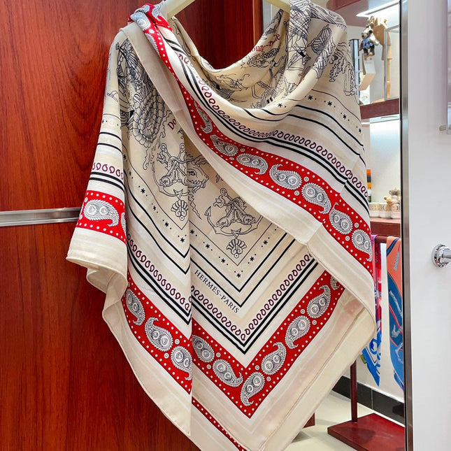 TATOUAGES MARINS BANDANA SHAWL 135 CM COLORFUL 385444