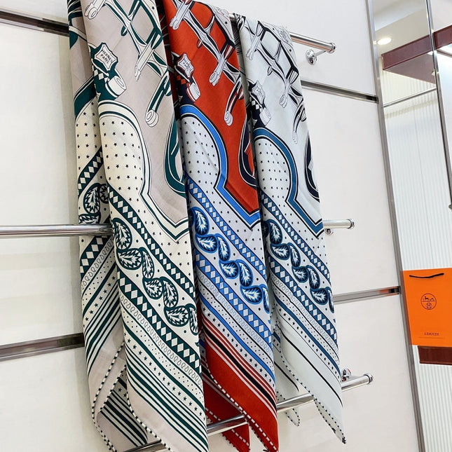 LES ROUES DE PHAETON BANDANA SHAWL 140 CM COLORFUL 385447