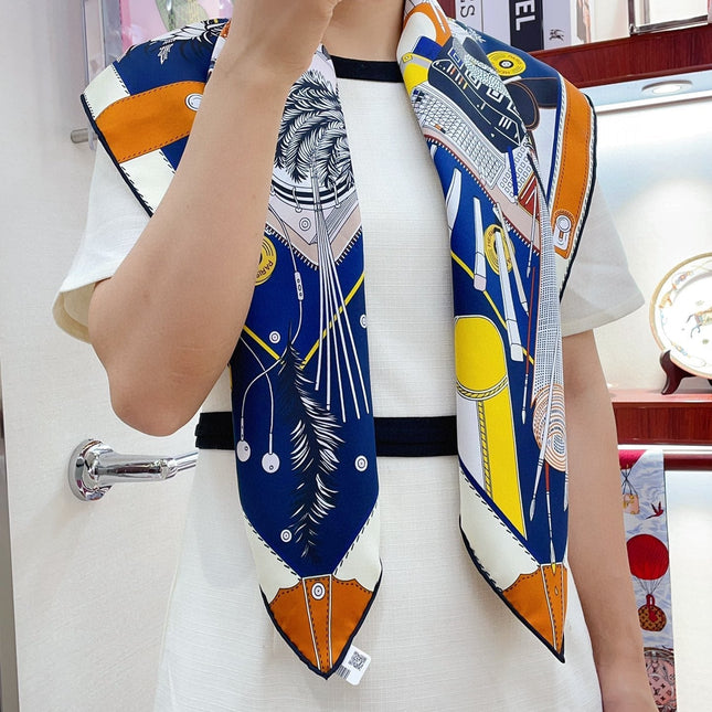 BAGAGE A MAIN SCARF 90 CM IN COLORFUL SILK 388143