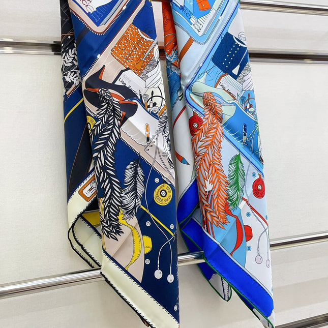 BAGAGE A MAIN SCARF 90 CM IN COLORFUL SILK 388144