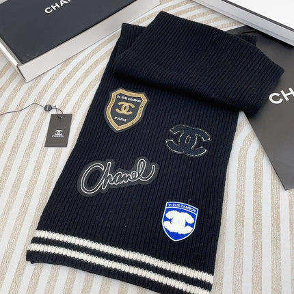 SCARF 180 CM IN BLACK PURE CASHMERE WITH STICKER 389998