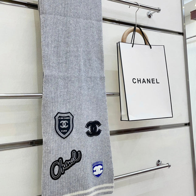 SCARF 180 CM IN CLOUD GRAY PURE CASHMERE WITH STICKER 389999