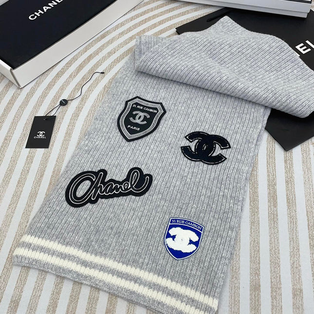 SCARF 180 CM IN CLOUD GRAY PURE CASHMERE WITH STICKER 389999