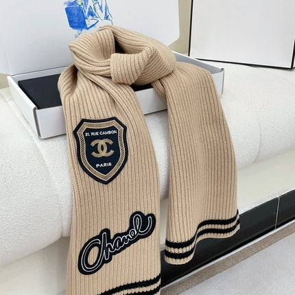 SCARF 180 CM IN TAN BEIGE PURE CASHMERE WITH STICKER 390000