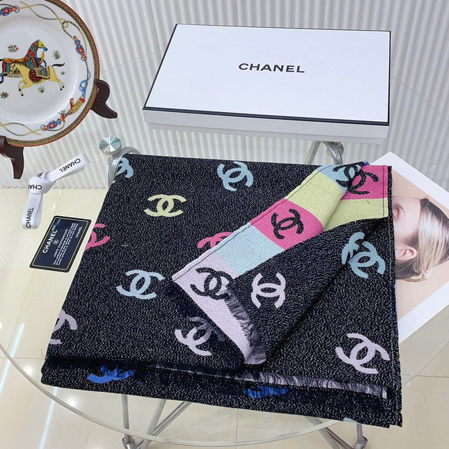 RAINBOW SCARF 180 CM IN COLORFUL CASHMERE AND WOOL 390961