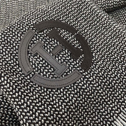 GRANITE MUFFLER 180 CM SCARF IN MARINE MIX BLEU MOYEN CASHMERE